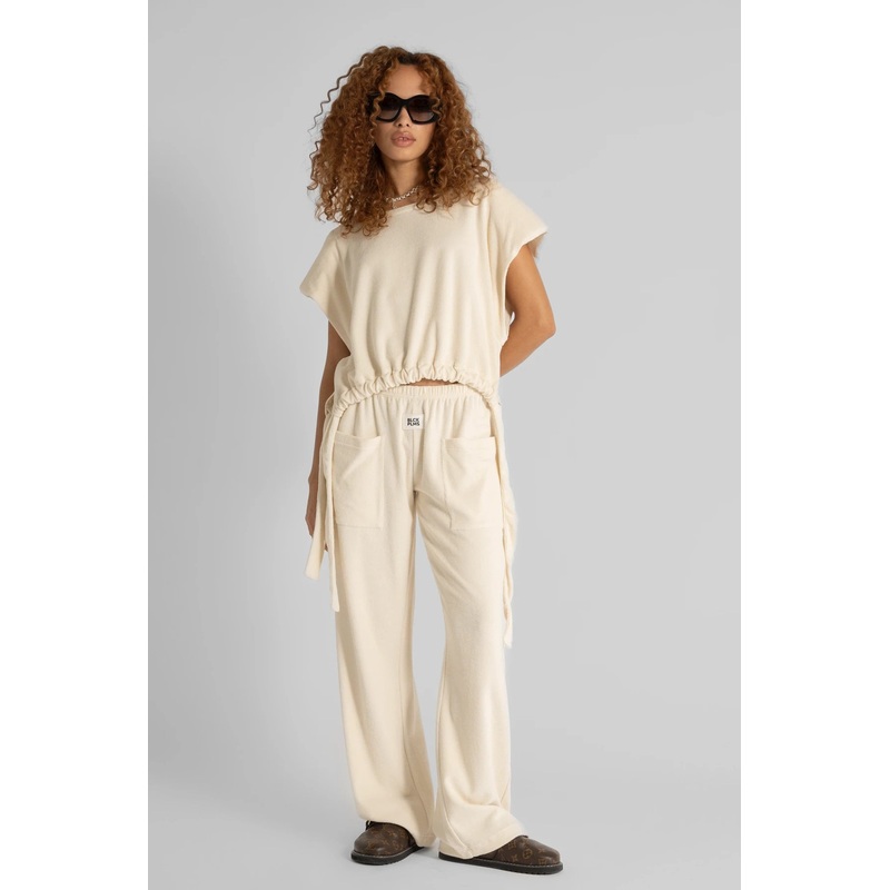 TERRY Pants Cream S