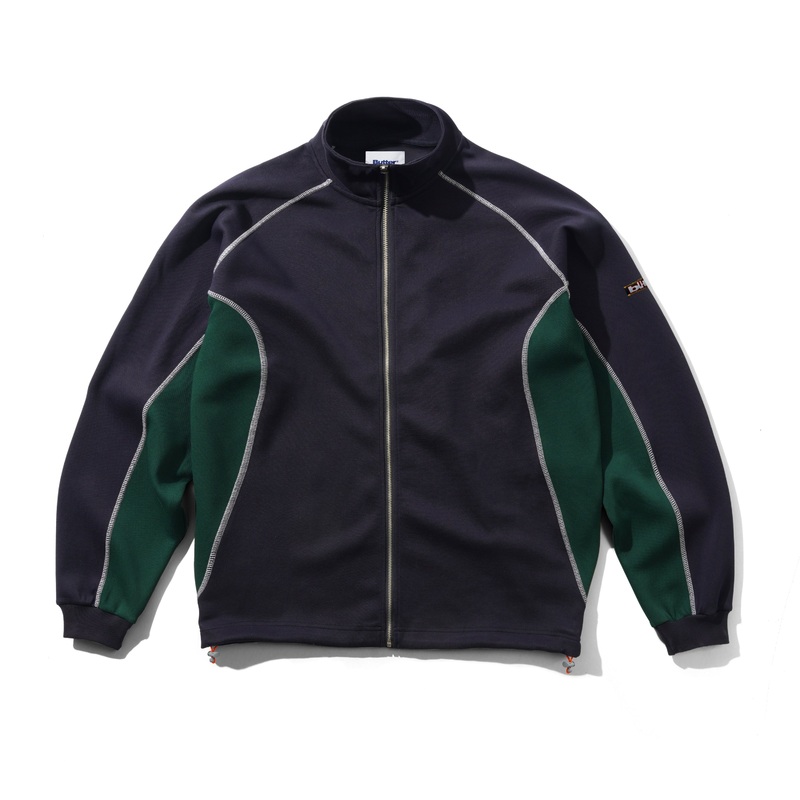 Warped Track Jacket, Navy S