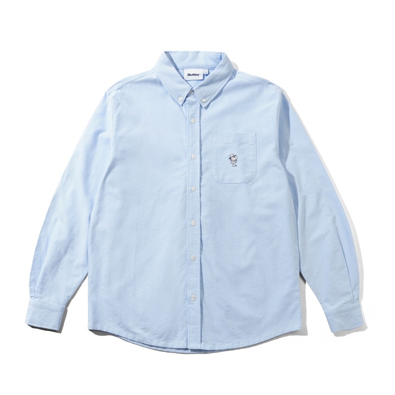 Spike Oxford Shirt, Blue XS