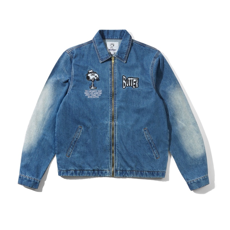 Spike Jacket, Distressed Indigo XS