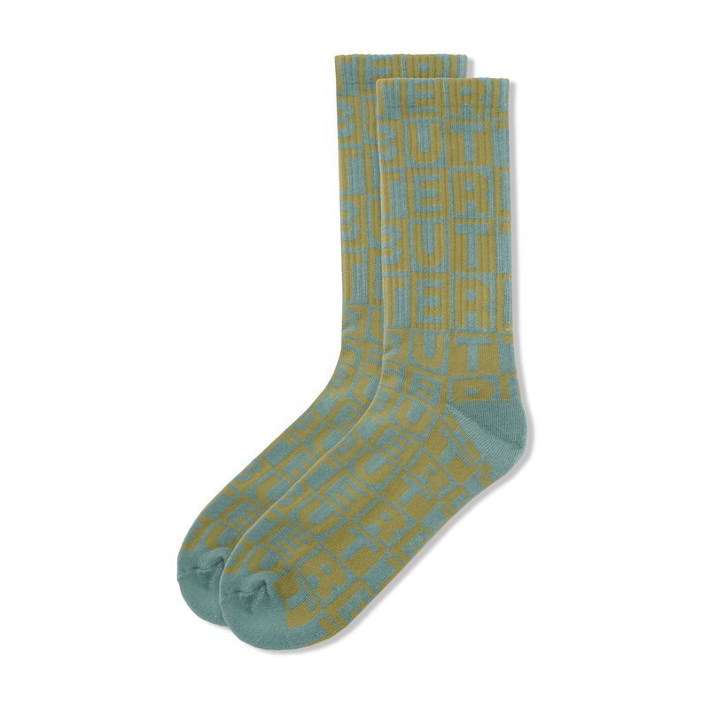 Tile Socks, Green OSFA
