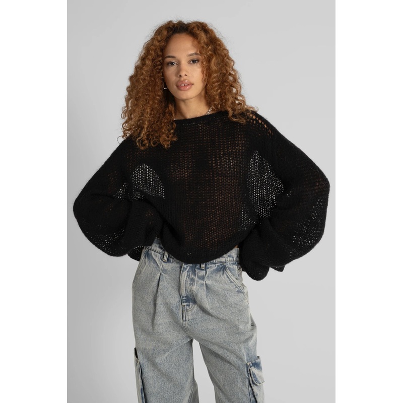 STEPHL Cropped Sweater Black S/M
