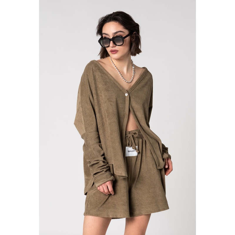 TERRY Cardigan Olive S/M