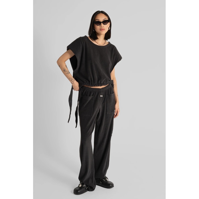 TERRY Top Vintage Black S