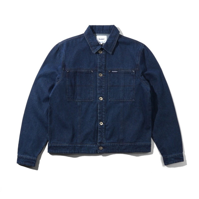 Trucker Denim Jacket, Dark Blue S Dark Blue