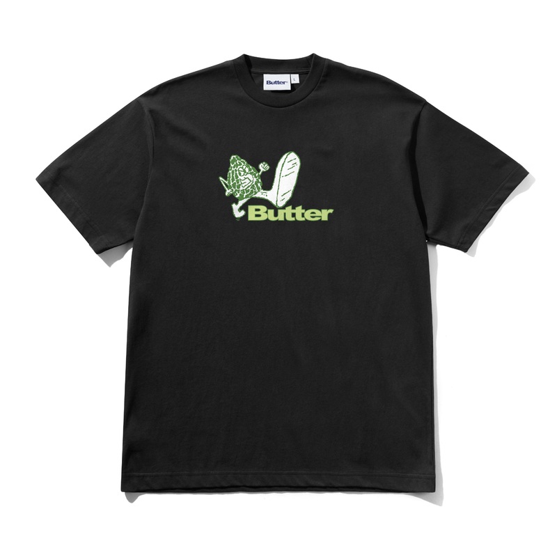 Steppin’ Logo Tee, Black S Black
