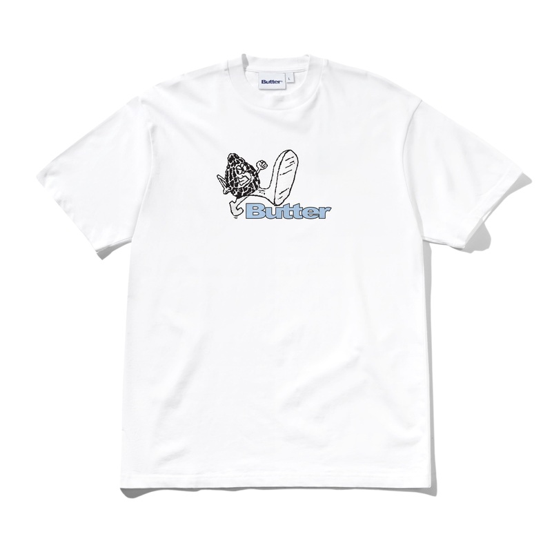 Steppin’ Logo Tee, White S White