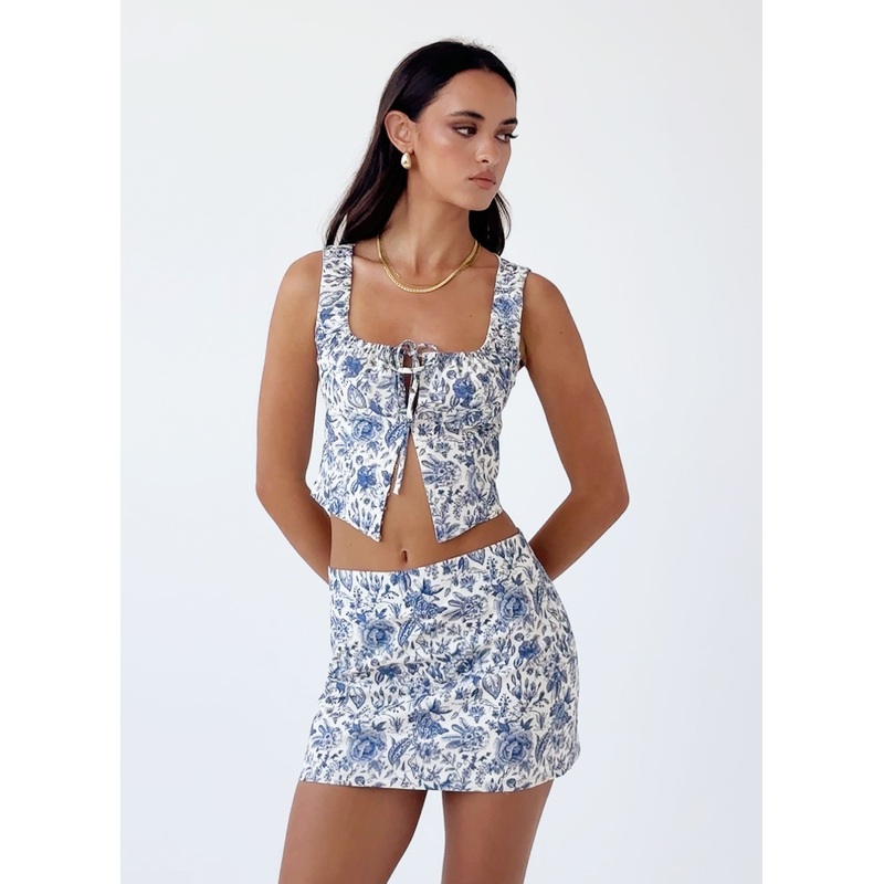 Take Me Away Mini Skirt – Blue Paisley Blue Paisley US 0