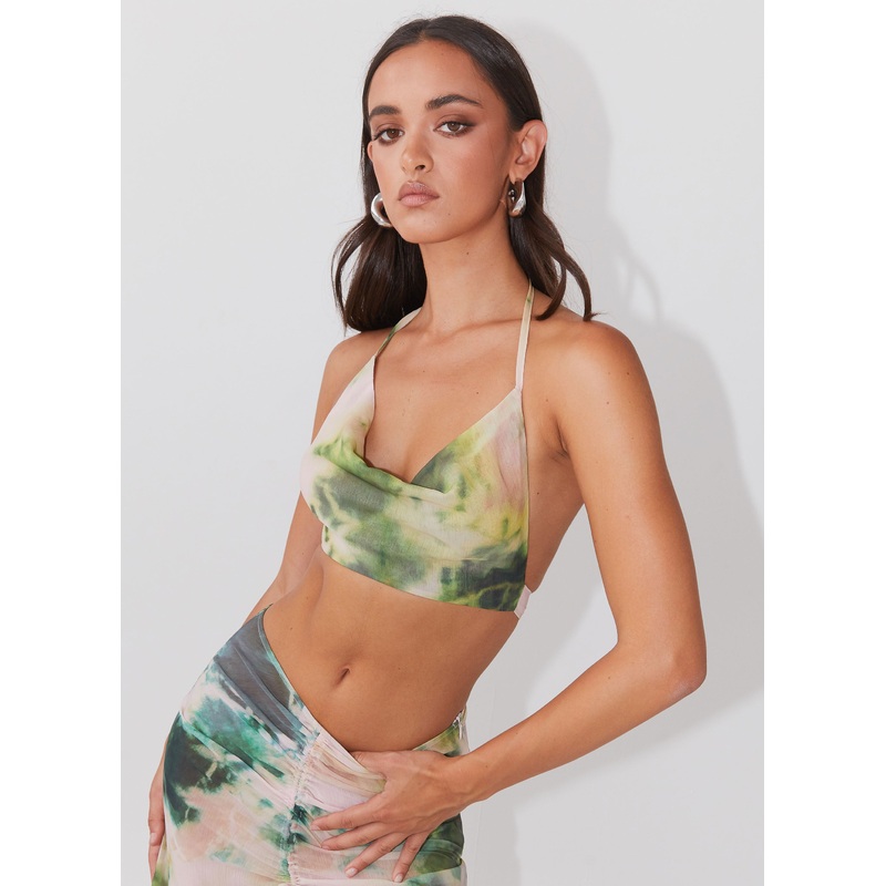 Zenta Cowl Neck Top – Rainforest Rainforest US 0