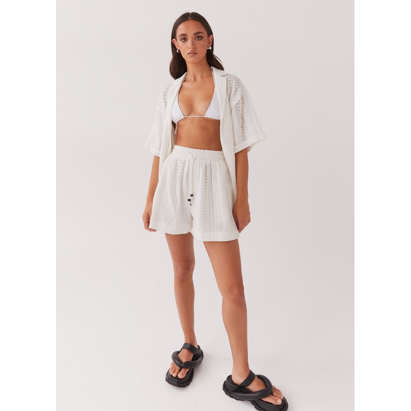 Sun Catcher Knit Shorts – Ivory Ivory XXS-XS