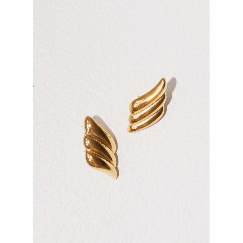 Eileen Earrings – Gold Gold One Size