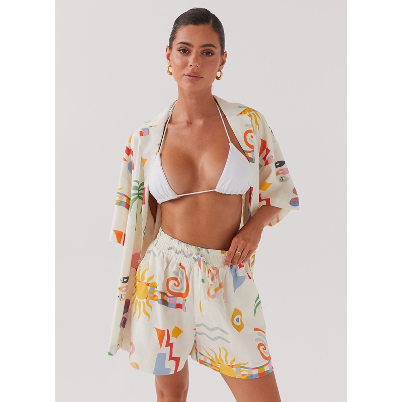 Tallulah Linen Shorts – Summer Palm Summer Palm US 0