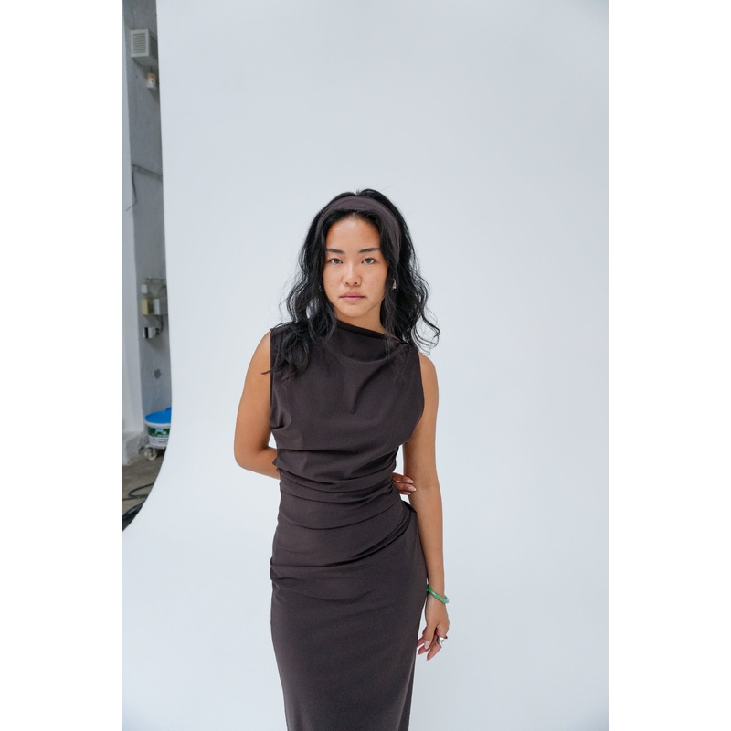 ASYMMETRIC MIDI DRESS BY REYM S