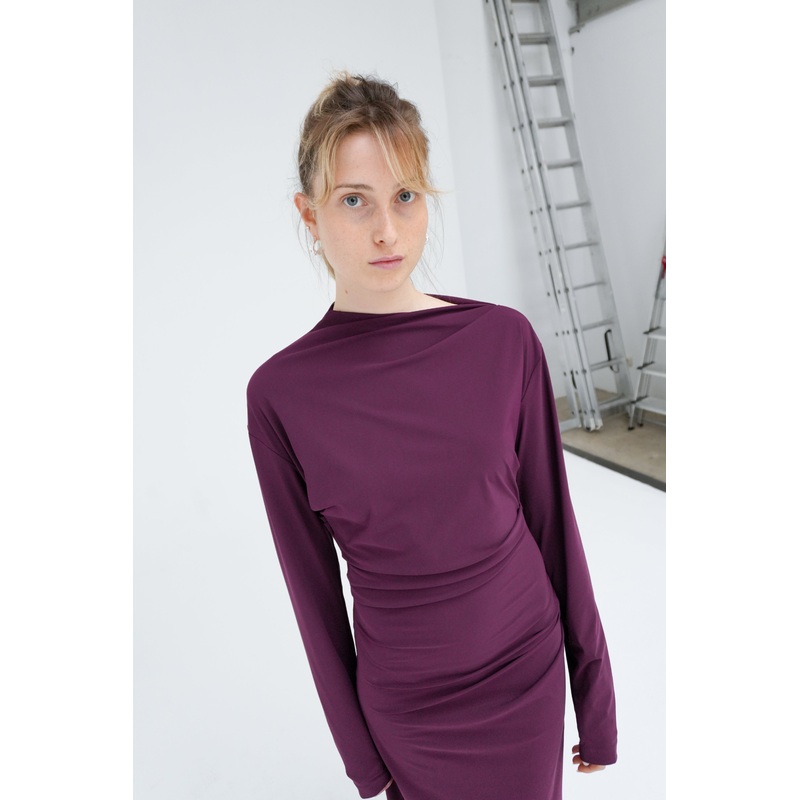 ASYMMETRIC LONGSLEEVE DRESS BY REYM S