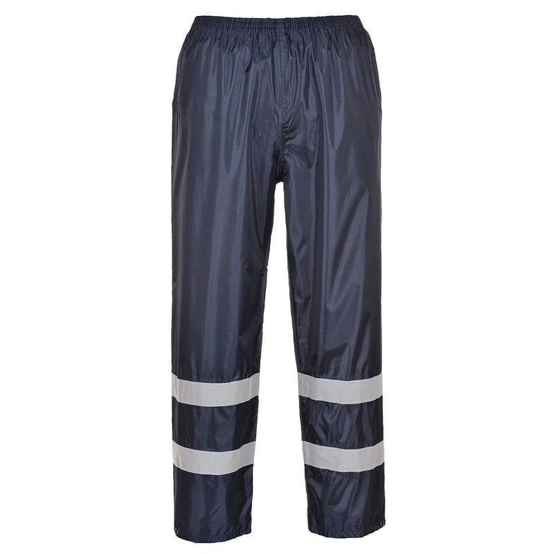 Portwest F441 Classic Iona Rain Hi-Vis Stripe Trousers Black 4XL