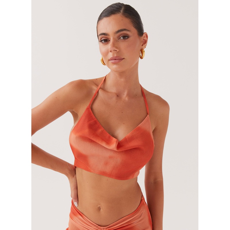 Zenta Cowl Neck Top – Copper Copper US 0