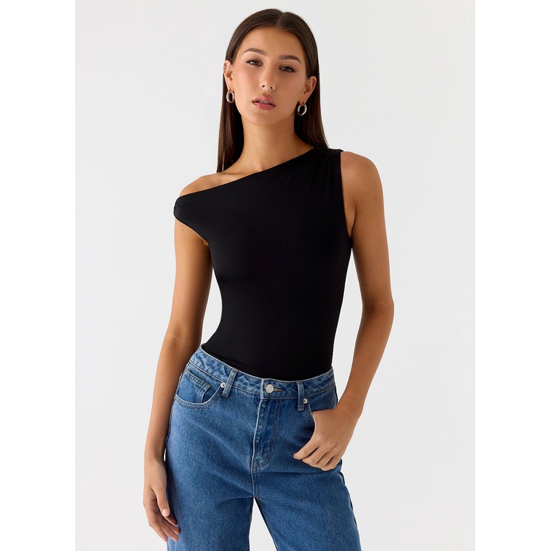 No Answer Bodysuit – Black Black XS
