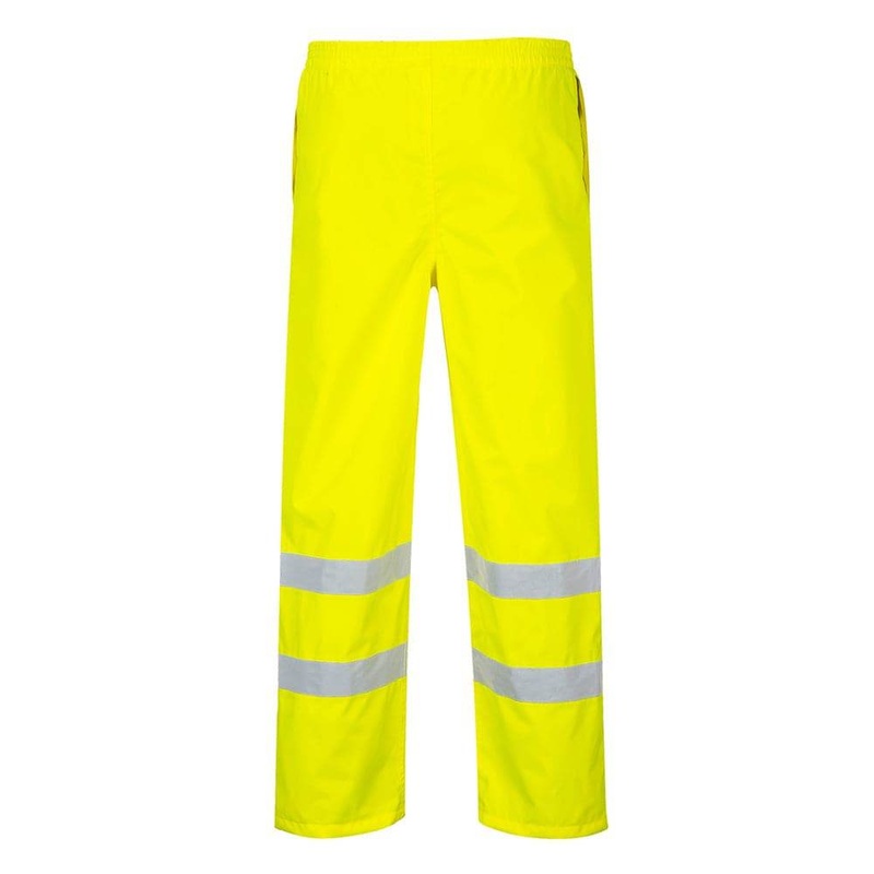 Portwest S487 Hi-Vis Breathable Waterproof Rain Trousers Orange L