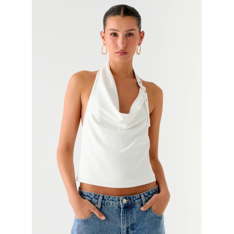 Zaylee Belt Cowl Top – White White US 0