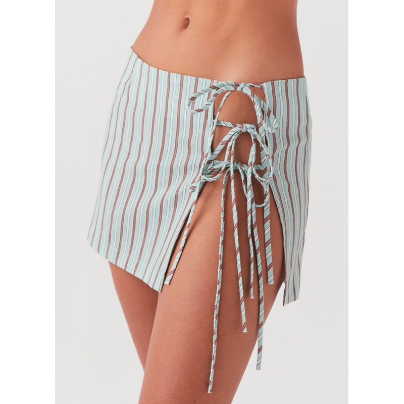 Summer Retreat Mini Skirt – Coastal Stripe Coastal Stripe US 0