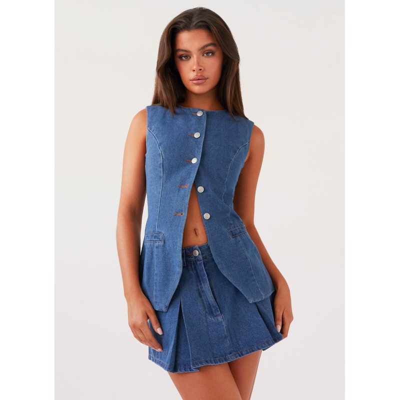 Ashlyn Denim Mini Skirt – Indigo Indigo US 0