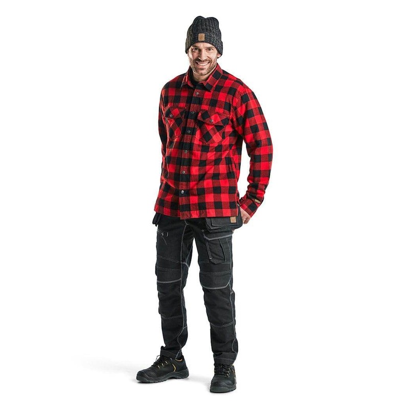 Blaklader 3225 Lined flannel shirt Dark grey/Black 4XL