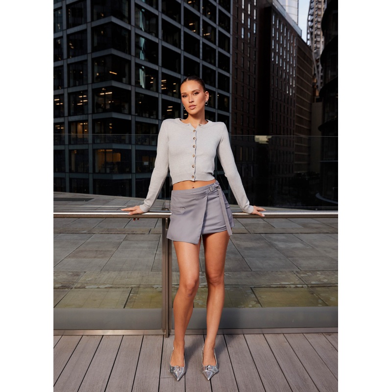 Diane Belt Mini Skirt – Charcoal Charcoal US 0