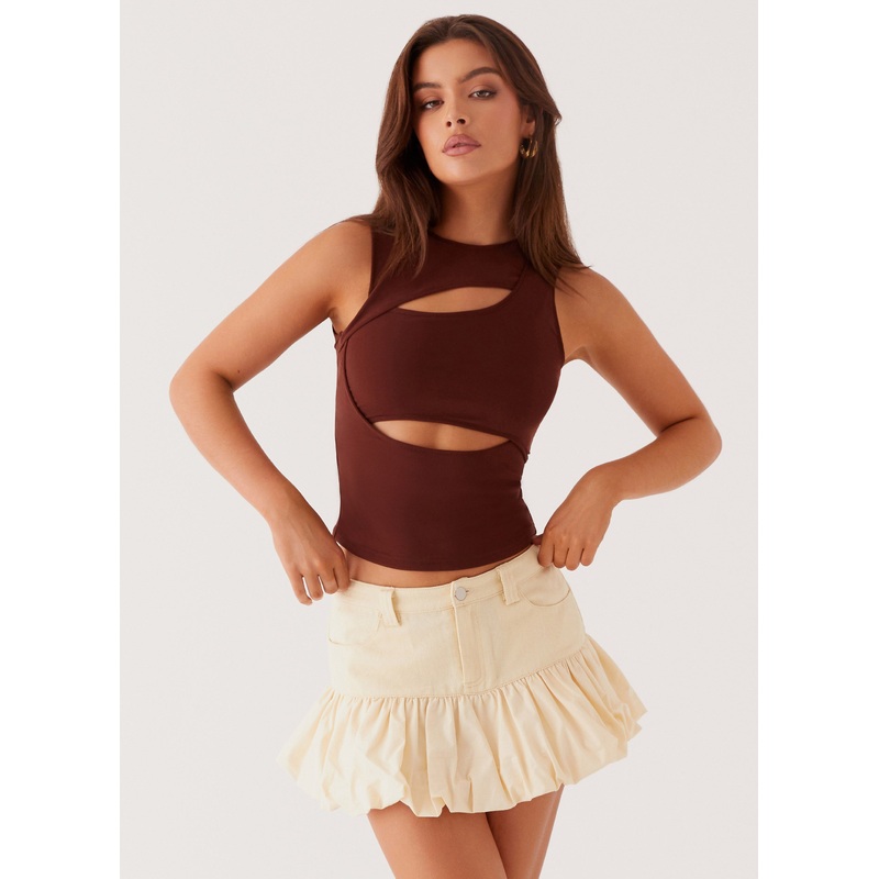 Kali Denim Mini Skirt – Ivory Ivory US 0