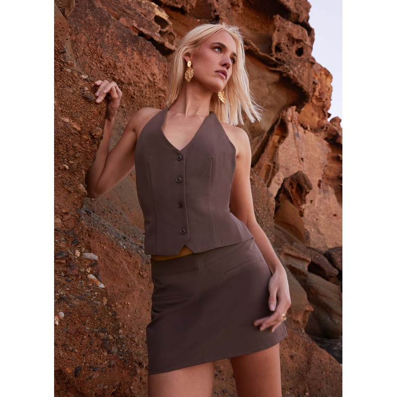 Sarah Mini Skirt – Chocolate Chocolate US 0