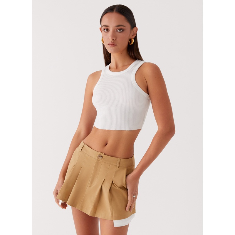 Tegan Cargo Mini Skirt – Tan Tan US 0