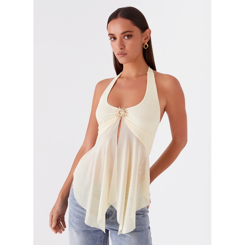 Sunbeam Mesh Top – Yellow Yellow US 0