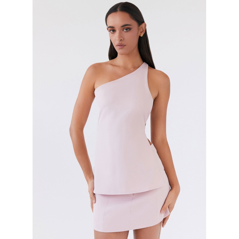 Zeina One Shoulder Top – Pink Pink US 0