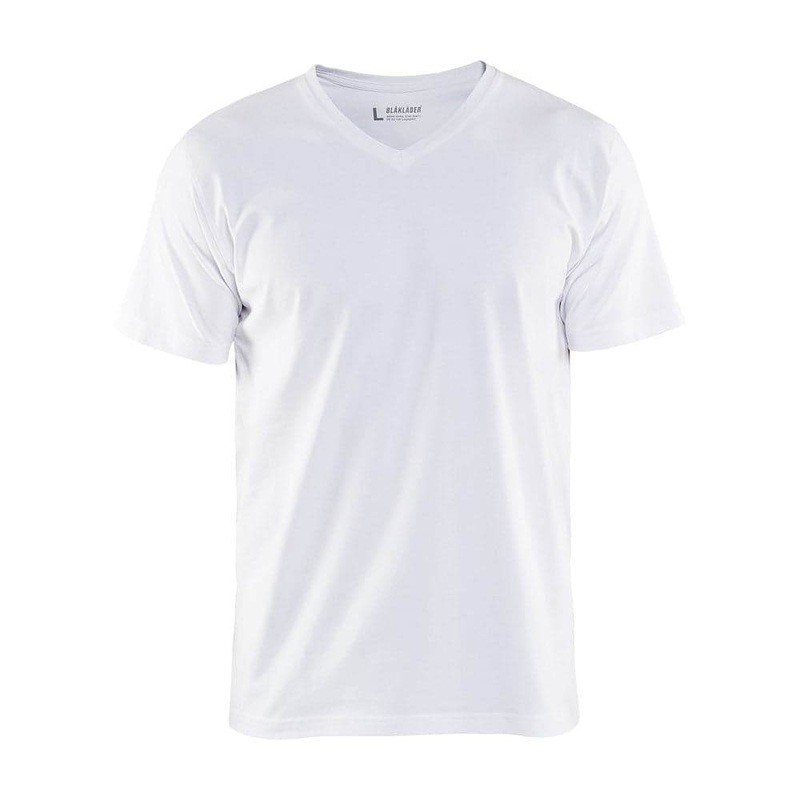 Blaklader 3360  V-Neck Short Sleeve T-Shirt White 4XL