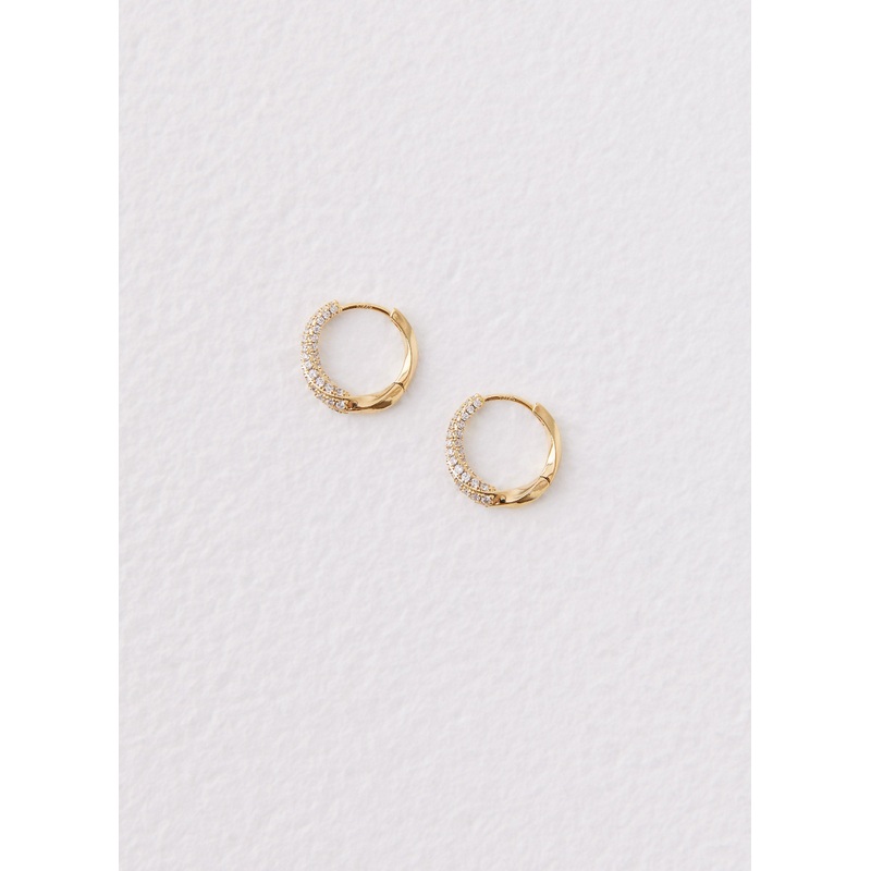 Monica Huggie Earrings – Gold Gold One Size