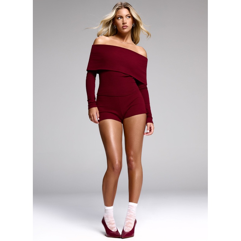 Spectate Mini Shorts – Maroon Maroon US 0