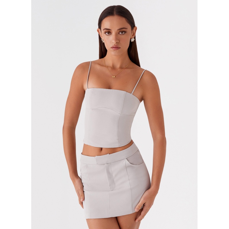 Eliana Suit Mini Skirt – Grey Grey US 0