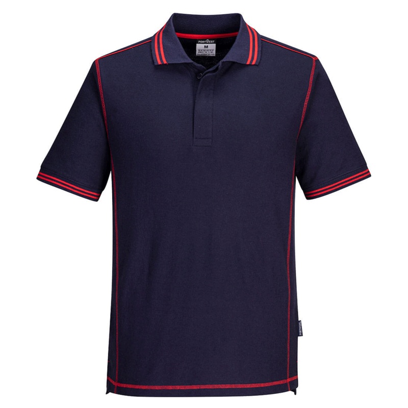Portwest B218 Essential Two Tone Polo Shirt Navy/Red L