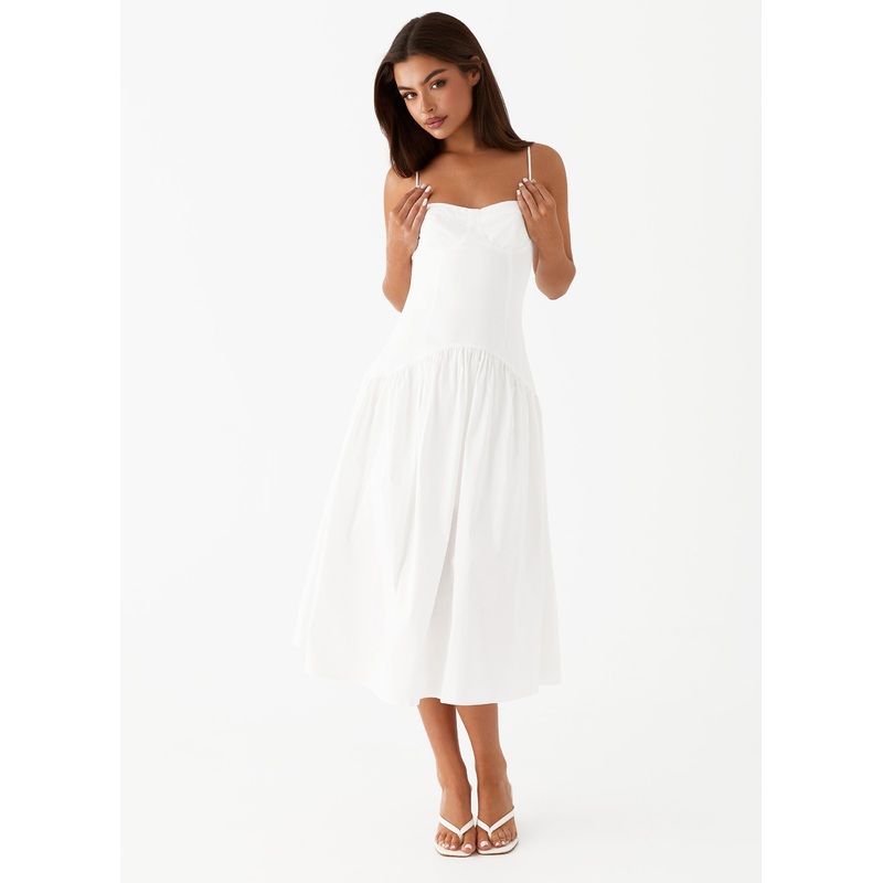 Yvette Corset Midi Dress – White White US 0