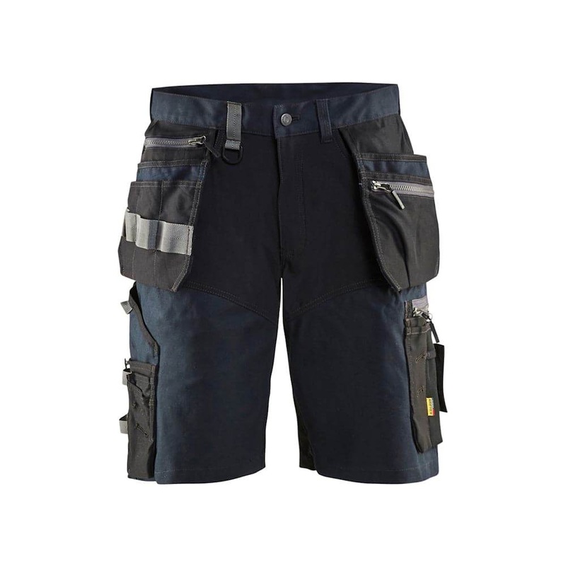 Blaklader 1598 Holster Pocket Shorts with Stretch Dark Navy / Black 30″ Waist