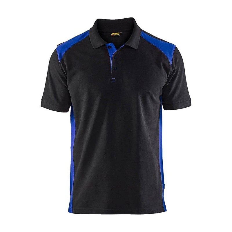 Blaklader 3324 Short Sleeve Polo Shirt Black / Cornflower Blue Black / Cornflower Blue XS