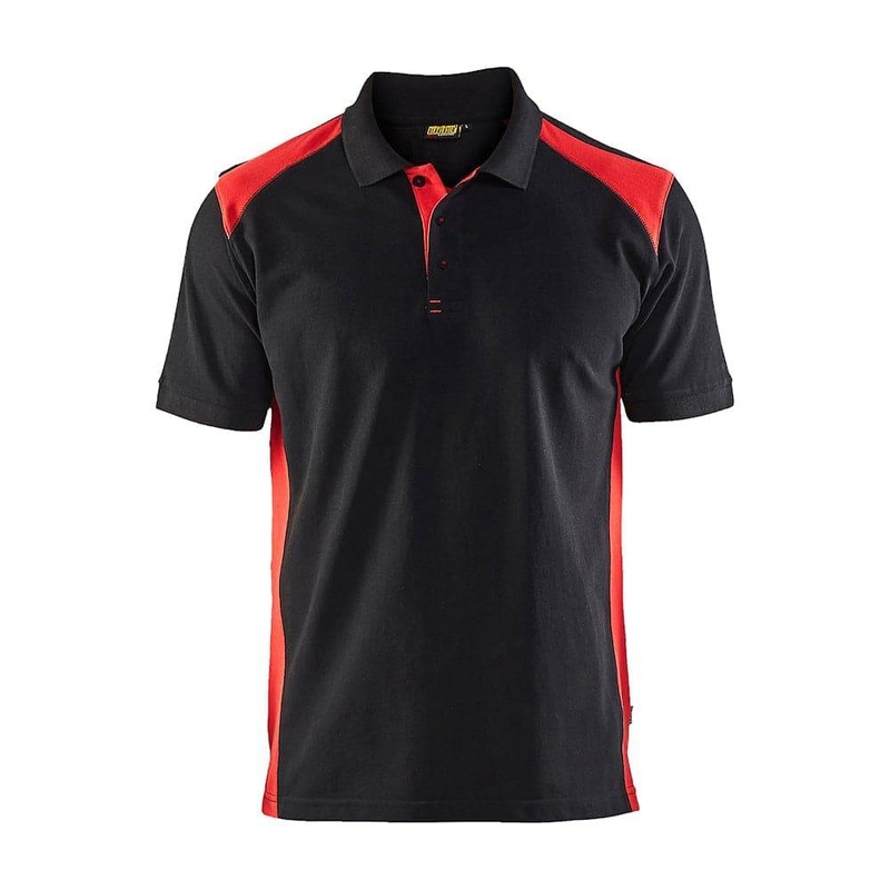 Blaklader 3324 Short Sleeve Polo Shirt Black / Red Black / Red XS