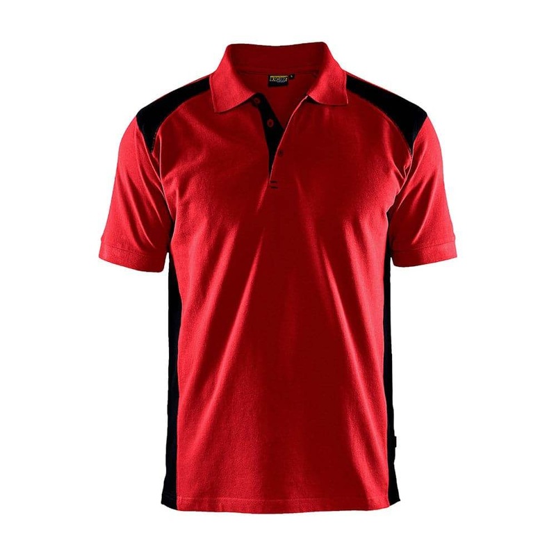 Blaklader 3324 Short Sleeve Polo Shirt Red / Black Red / Black XS