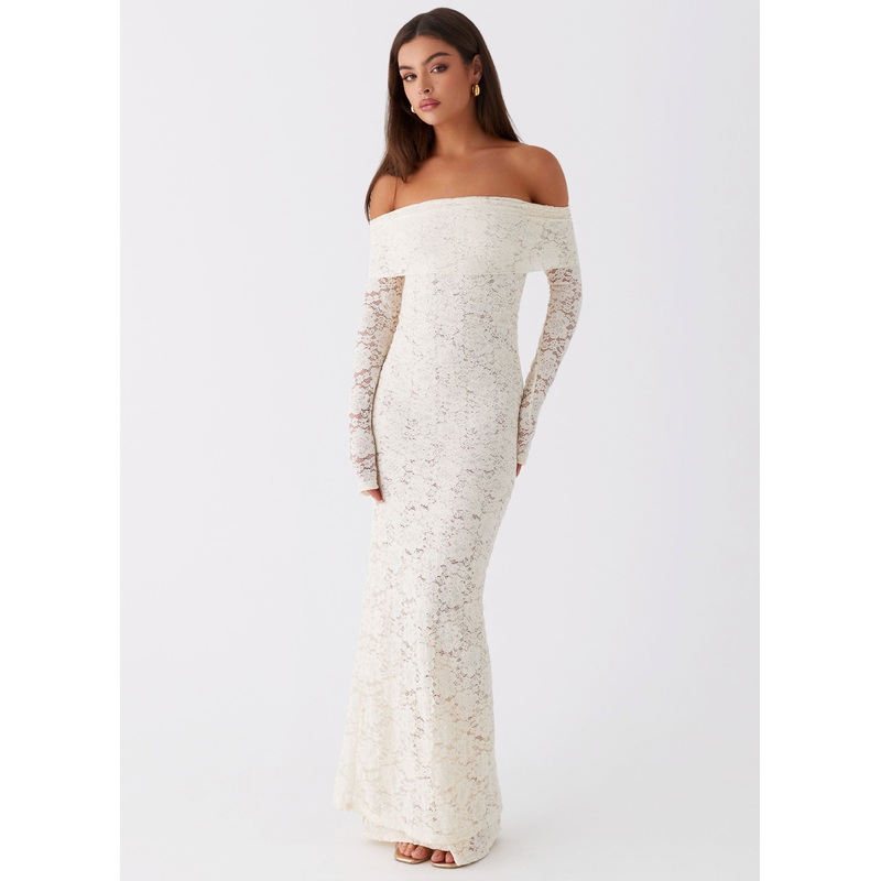 Yours Always Lace Maxi Dress – Ivory Ivory US 0