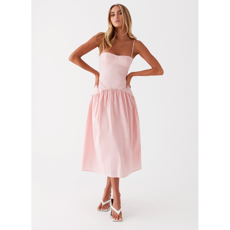 Yvette Corset Midi Dress – Pink Pink US 0