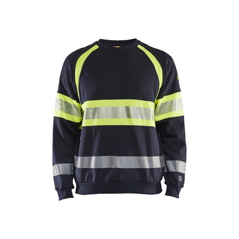 Blaklader 3459 Multinorm Sweatshirt Navy blue/Hi-vis yellow 4XL