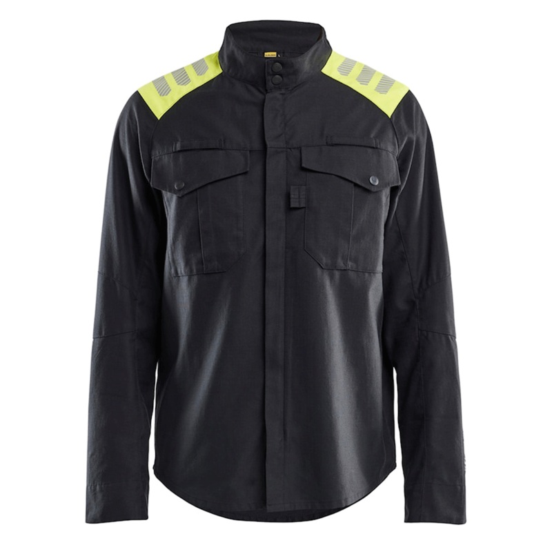 Blaklader 4409 Inherent Overshirt Black/Hi-vis yellow 4XL