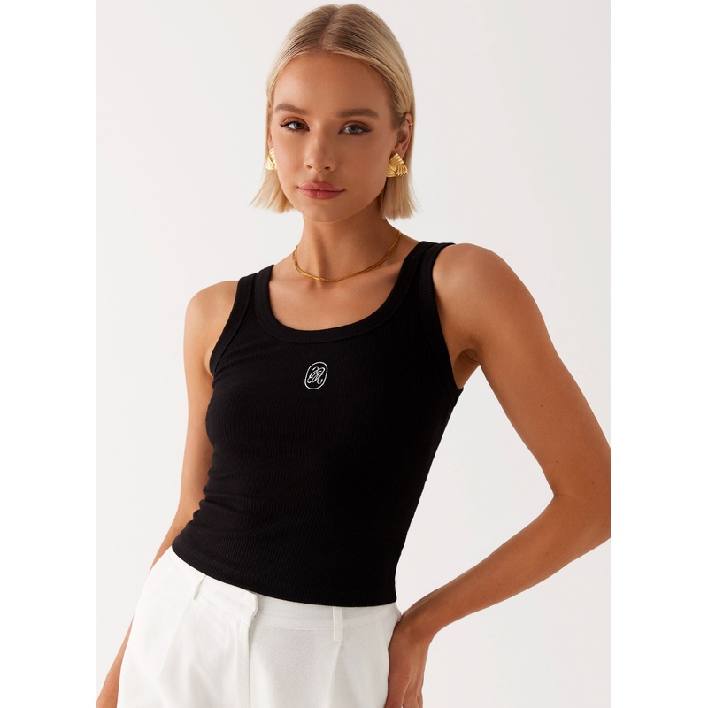Signature Tank Top – Black Black US 0
