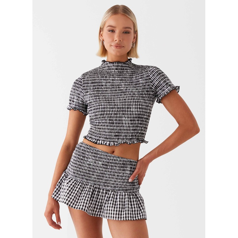 Sweetest Pie T-Shirt – Black Gingham Black Gingham XXS-XS