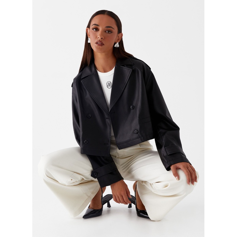 Bryson Cropped Jacket – Black Black XXS-XS