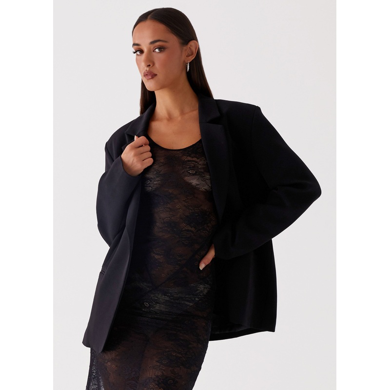 Into The Dark Oversized Blazer – Black Black US 0